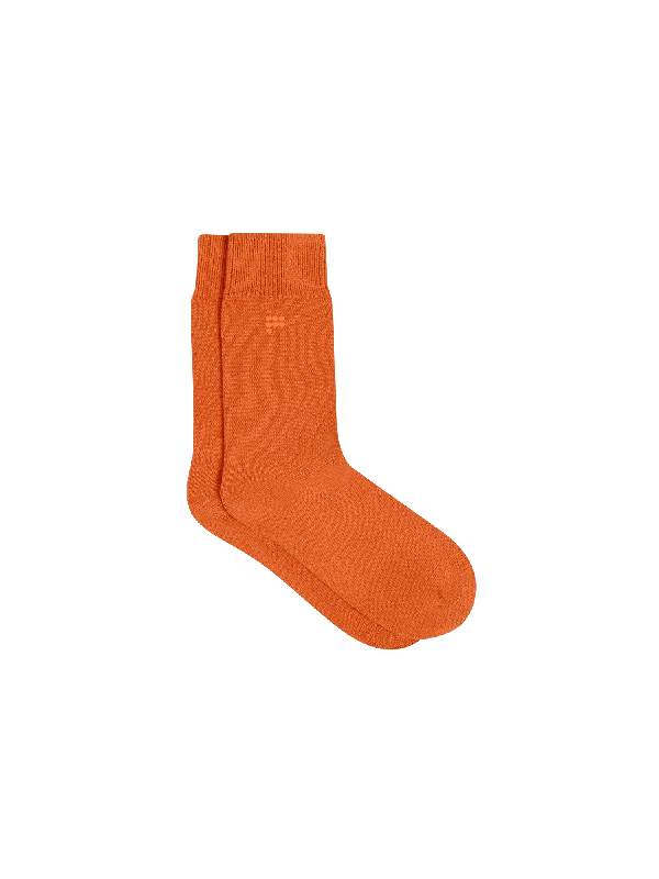 Women's Blouse with Narrow CollarWomens Recycled Cashmere Socks—cinnamon orange