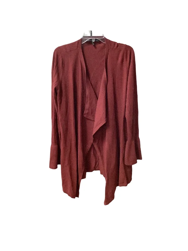 Women's Shawl Collar SweatersSweater Cardigan By White House Black Market In Maroon, Size: M