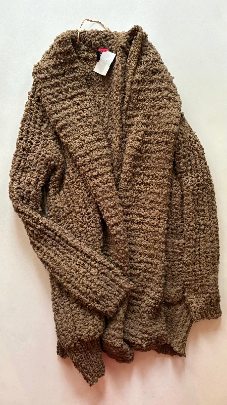 Women's Shawl Collar SweatersSweater Cardigan By Love Scarlet In Brown, Size: S