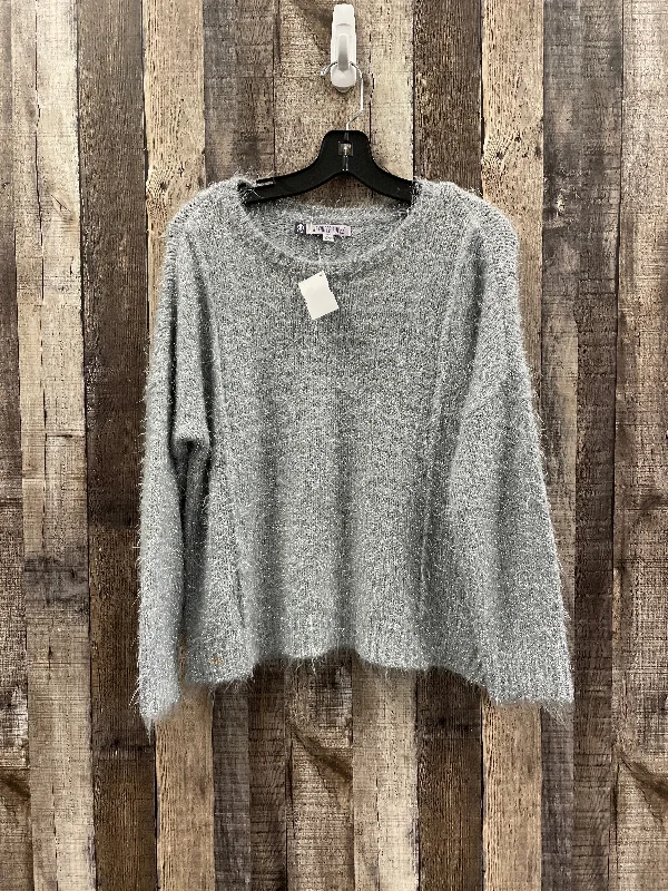 Women's High Collar SweatersSweater By Jennifer Lopez In Silver, Size: M