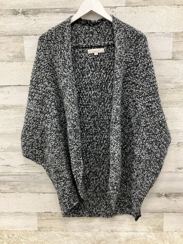 Women's Irish Wool SweatersCardigan By Loft In Grey & White, Size: M