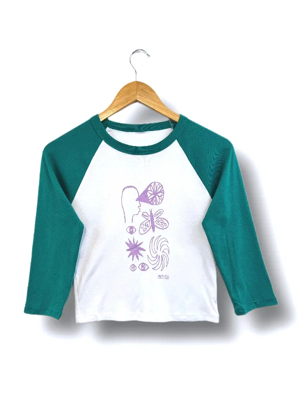 Women's Blouse with Keyhole CollarFLWR VISION BABY TEE