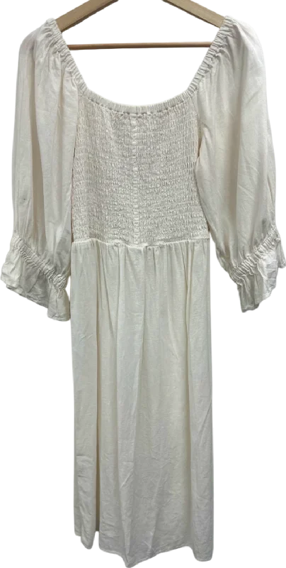 Women's U-Shaped Collar SweatersBy Very White Smocked Midi Dress UK 14