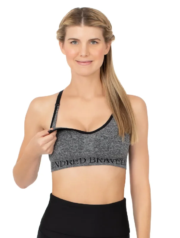 wireless maternity braHeather Grey Sublime Low Impact Nursing & Maternity Sports Bra