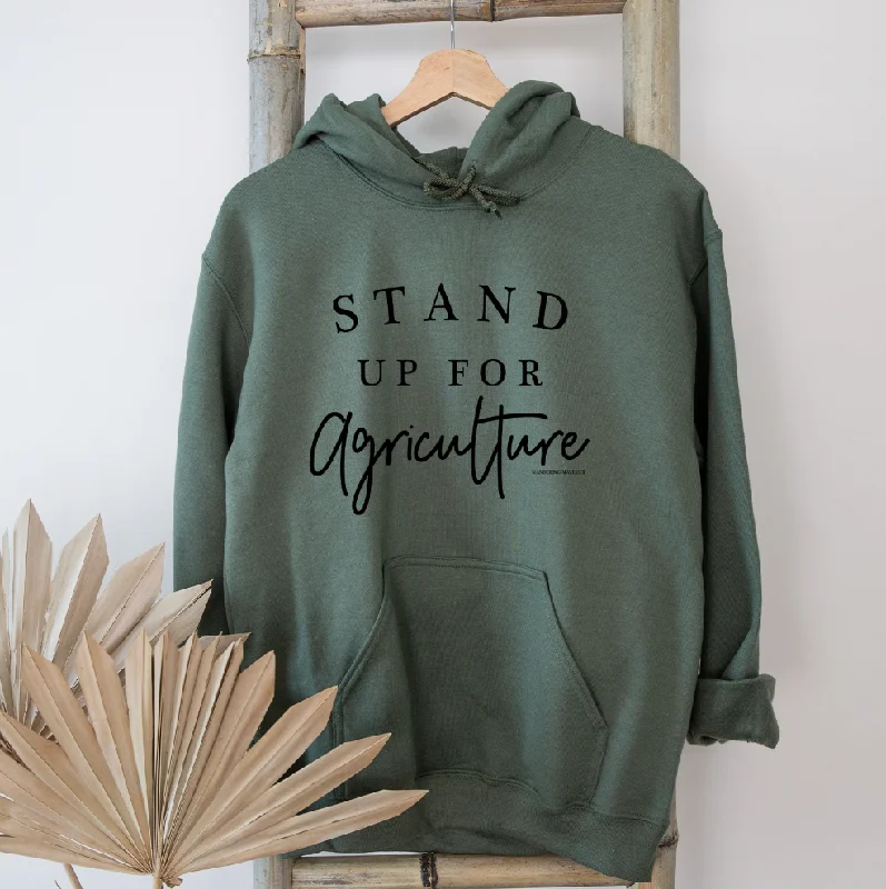 Women's Hooded Sweatshirts with Button ClosureStand Up For Agriculture Hoodie (S-3XL) Unisex - Multiple Colors!