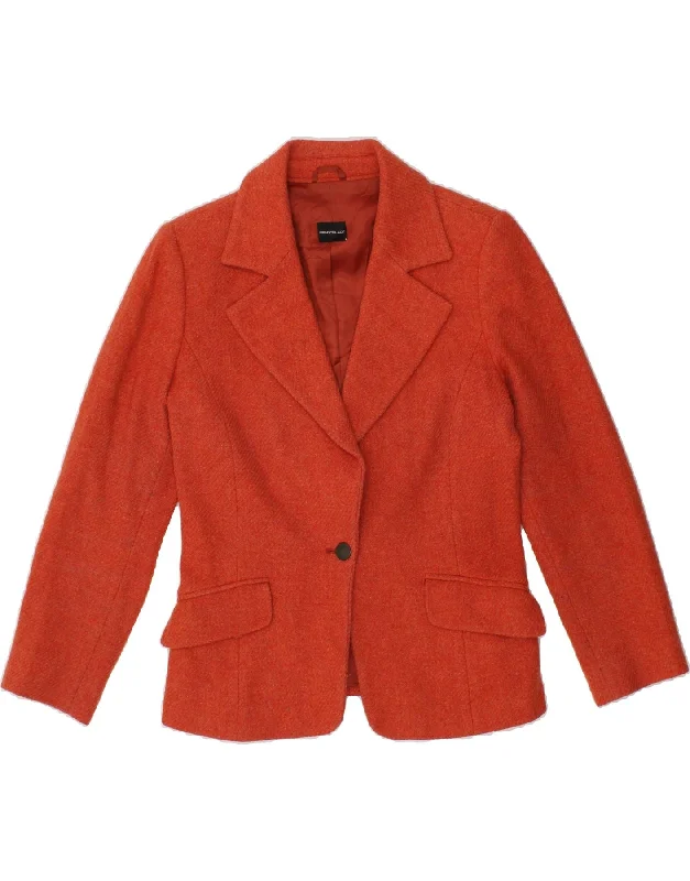 Women's PeacoatsPENNY BLACK Womens 1 Button Blazer Jacket UK 12 Medium Orange