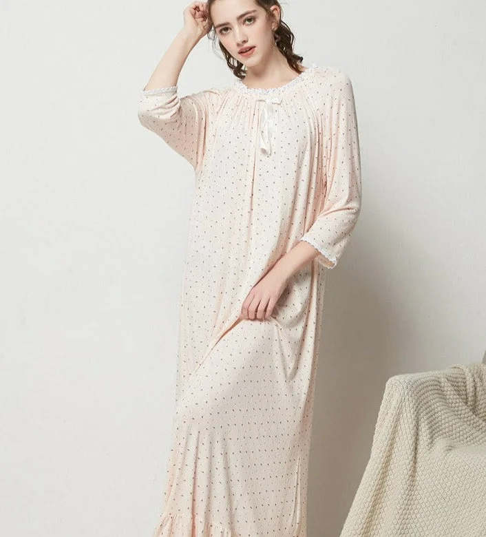 women's pajamas with snap buttonsModal Long Small Floral Nightgown