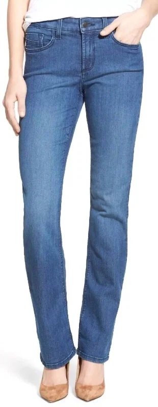 Women's Jodhpurs with Rounded CollarMarylin Yucca Valley Straight Leg Jeans In Blue