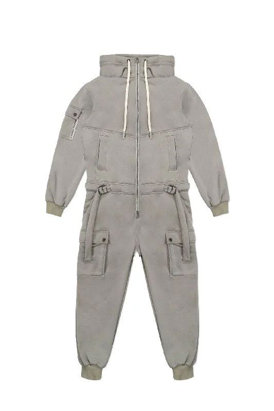 Women's Jumpsuits with High CollarFLEECE JUMPSUIT IN ASH