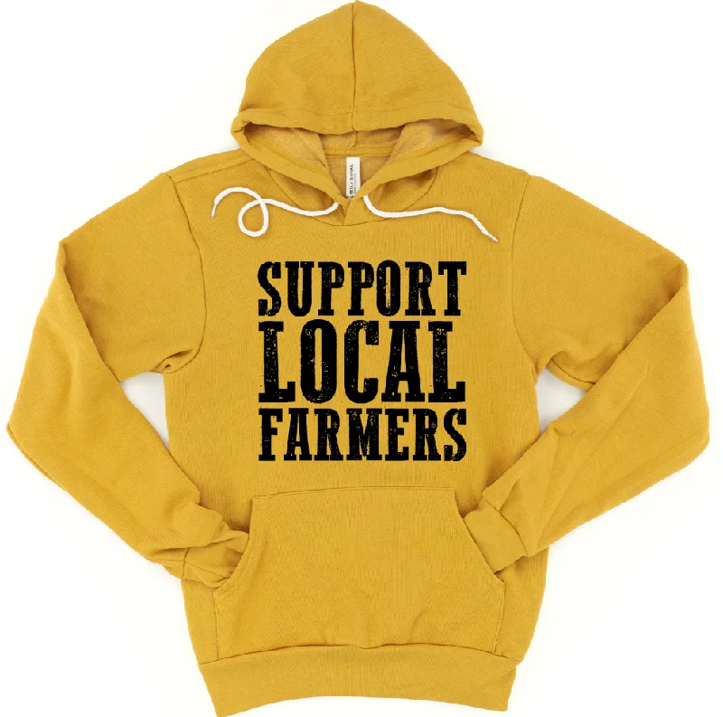 Women's Hooded Zip-Up SweatshirtsSupport Local Farmers Hoodie (S-3XL) Unisex - Multiple Colors!