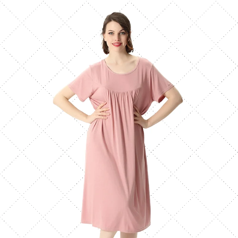 women's pajamas with an elasticized cuffsPlus Size Comfy House Dress