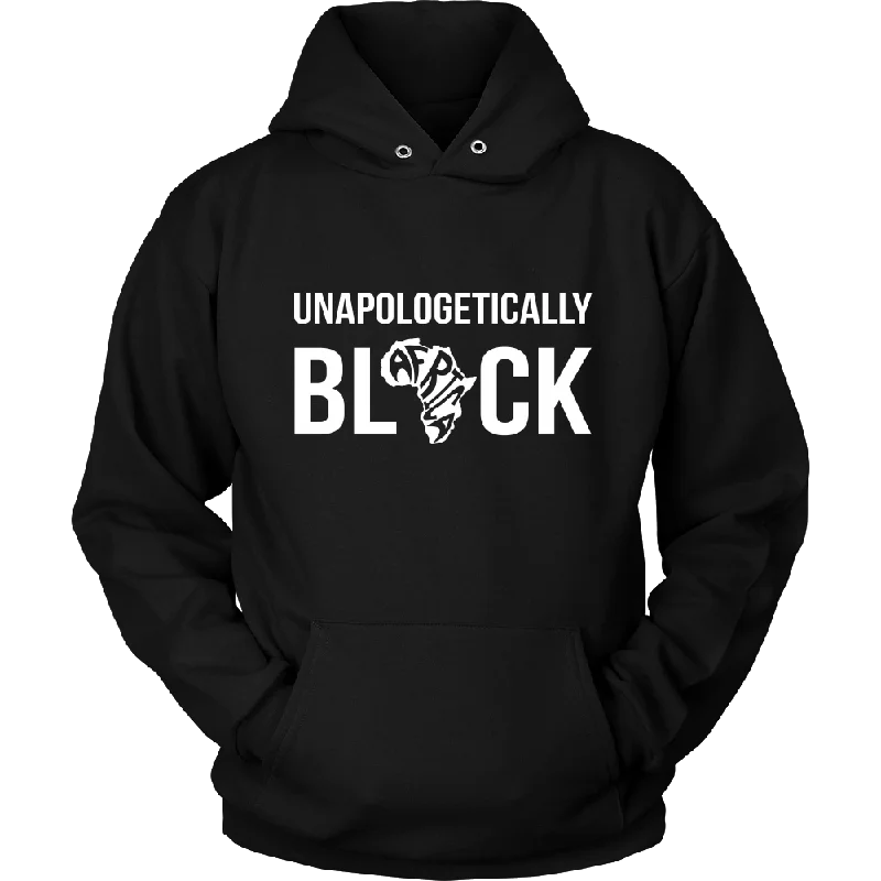 Women's Hooded Sweatshirts with Button PocketsUnapologetically BLACK Hoodie