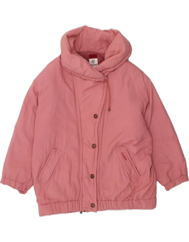 Women's Coats with ZipperCOLMAR Womens Oversized Padded Jacket US 8 Medium Pink Nylon