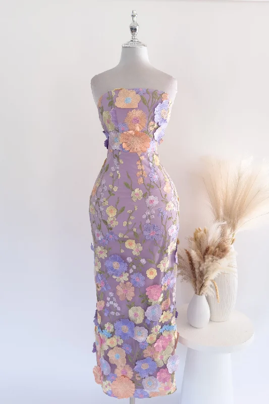 Women's Shift DressesAngelica Floral Maxi Dress - Lilac