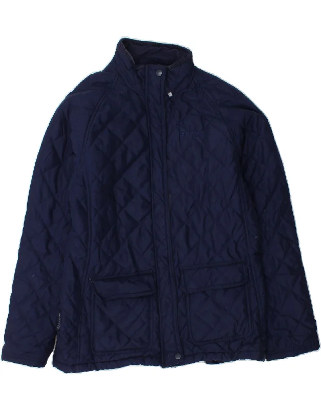 Women's Wool CoatsMOUNTAIN WAREHOUSE Womens Quilted Jacket UK 12 medium  Navy Blue Polyester