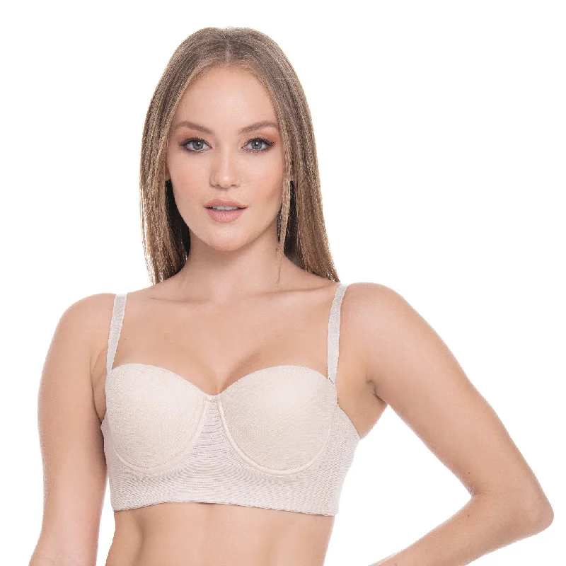 padded push-up bra for petitesStrapless Para Busto Pesado