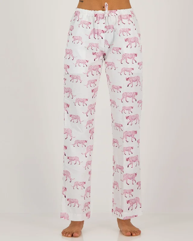 women's pajamas for those who cherish softnessWomens Lounge Pants - Pink Cheetahs