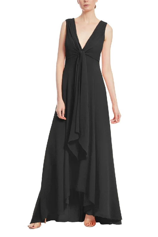 Women's Lapel Collar DressesBadgley Mischka EG3556 A Line Formal High Low Maxi Dress