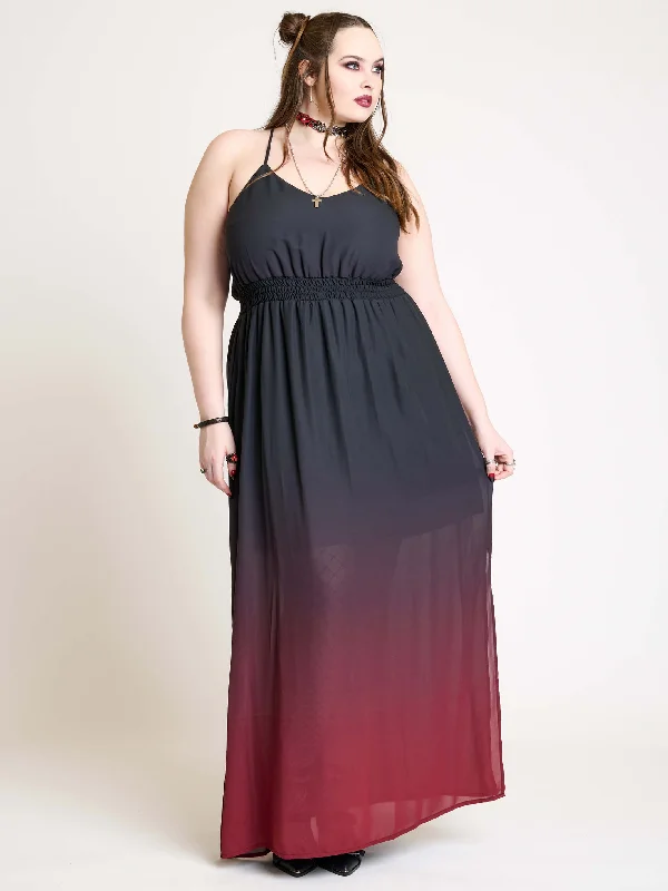 Women's Long-Sleeve DressesDipped in Blood Maxi Dress