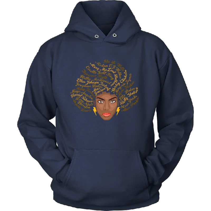 Women's Hooded Sweatshirts with Ribbed WaistMelanin Goddesses Hoodie