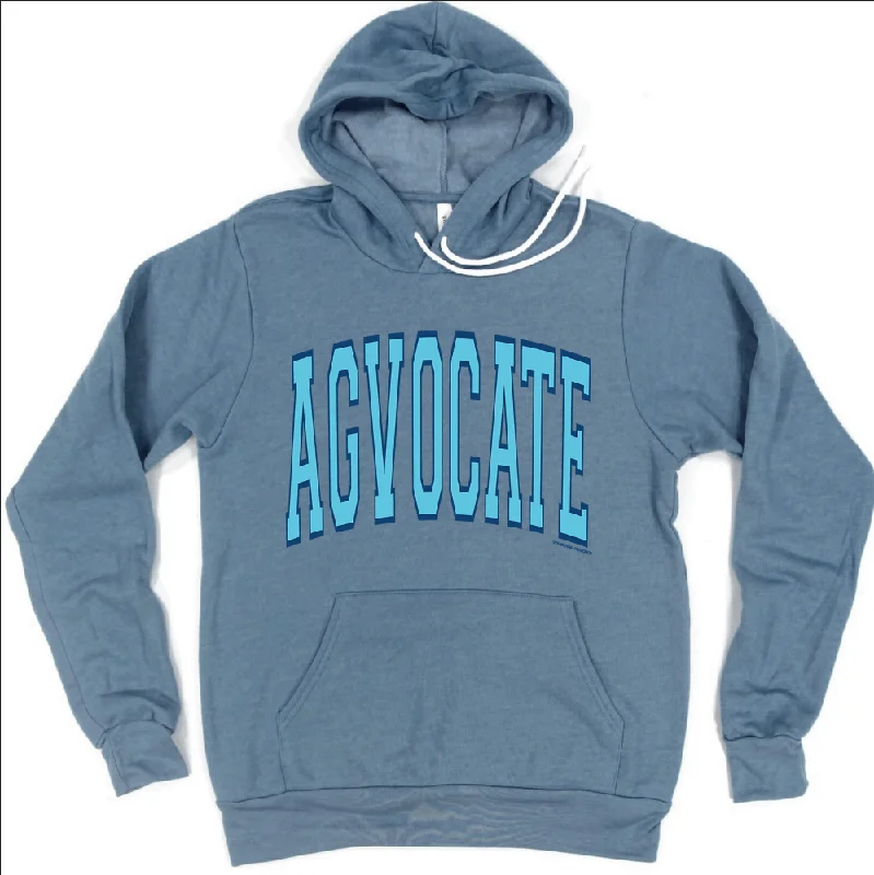 Women's Hooded Sweatshirts with Slant PocketsBig Varsity Agvocate BLUE Hoodie (S-3XL) Unisex - Multiple Colors!