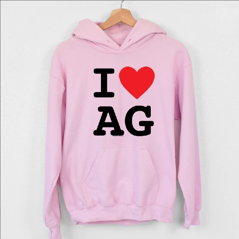 Women's Hooded Sweatshirts with Polyester LiningI Heart Ag Hoodie (S-3XL) Unisex - Multiple Colors!