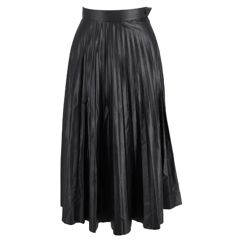 Women's Denim SkirtsMM6 Maison Margiela Pleated Midi Skirt in Faux Leather