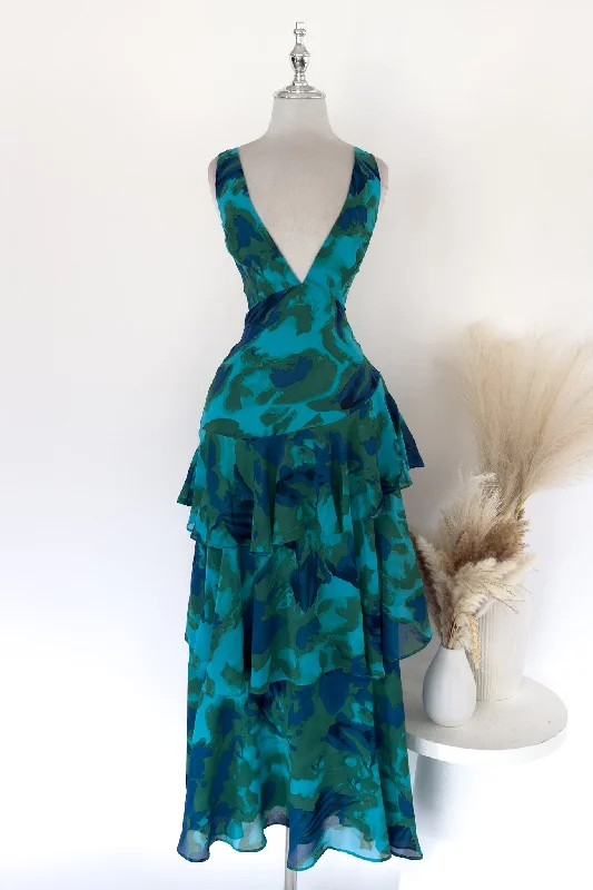 Women's Flared DressesMarina Maxi Dress - Green