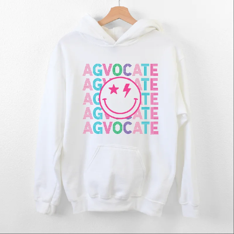 Women's Hooded Sweatshirts with Tapered WaistAgvocate Line Smile Hoodie (S-3XL) Unisex - Multiple Colors!