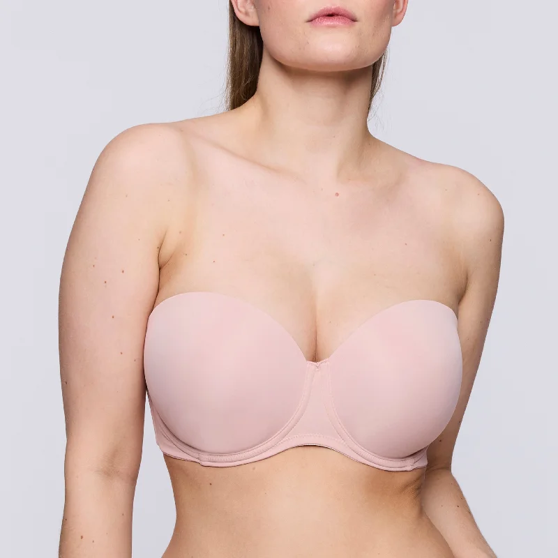 underwire bra with side supportFiguras Strapless Bra - Powder Rose