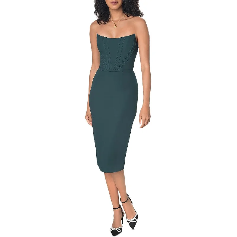 Women's V-Shaped-Neck DressesWomens Ribbed Formal Bodycon Dress