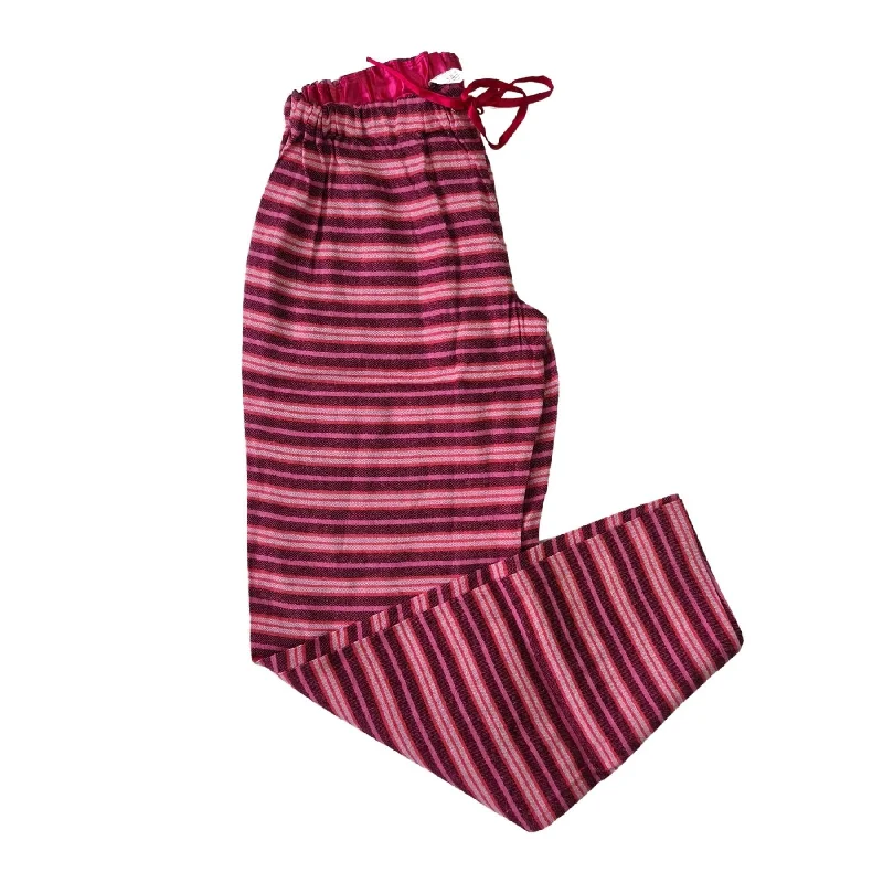 women's pajamas with a cozy, snug fit for ultimate comfortPink Stripe Flannel Lounge Pants