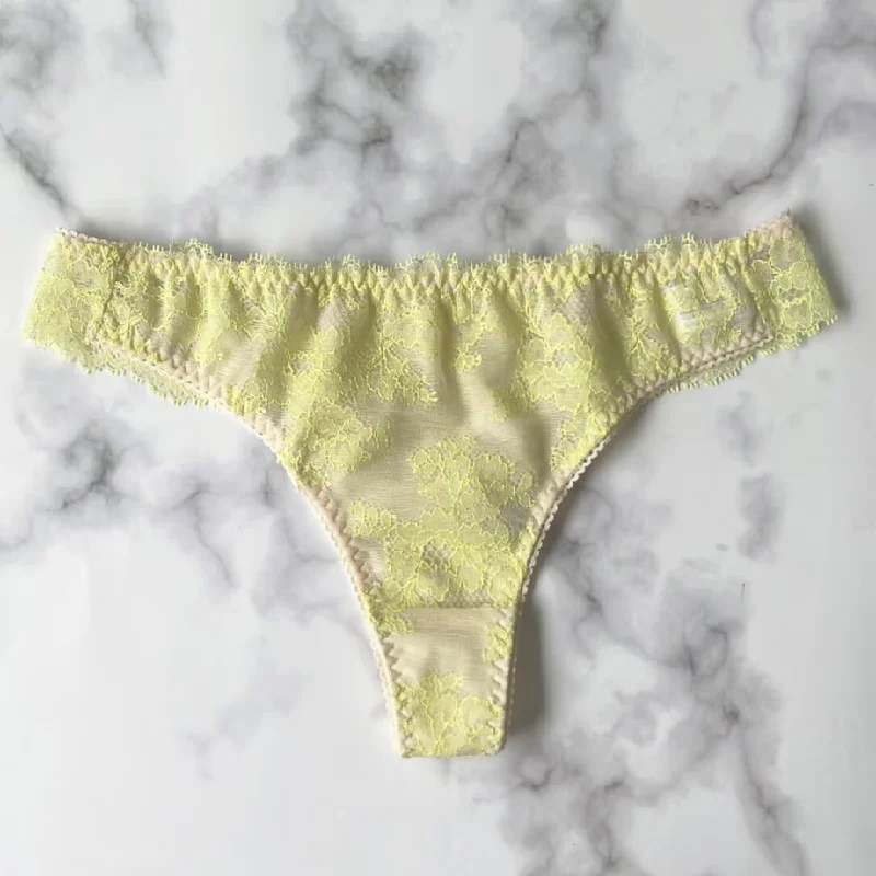 mastectomy form-fitting braSALE Poppy Lime Yellow Thong