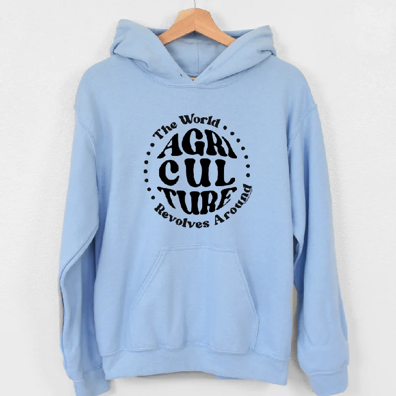 Women's Hooded SweatshirtsThe World Revolves Around Agriculture Hoodie (S-3XL) Unisex - Multiple Colors!