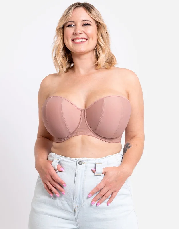 sheer lace braCurvy Kate Lux Strapless Multiway Bra Latte