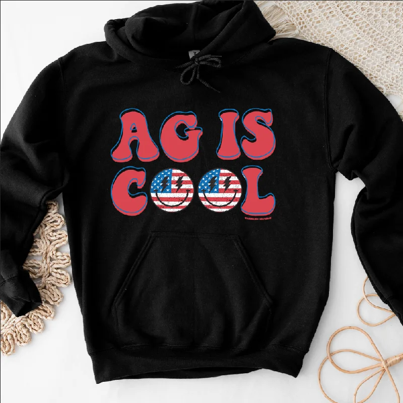 Women's Hooded Sweatshirts with Front PocketsPatriotic Ag Is Cool Hoodie (S-3XL) Unisex - Multiple Colors!