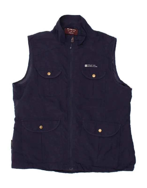 Women's Coats with PocketsMOUNTAIN WAREHOUSE Womens Graphic Utility Gilet UK 18 XL Navy Blue