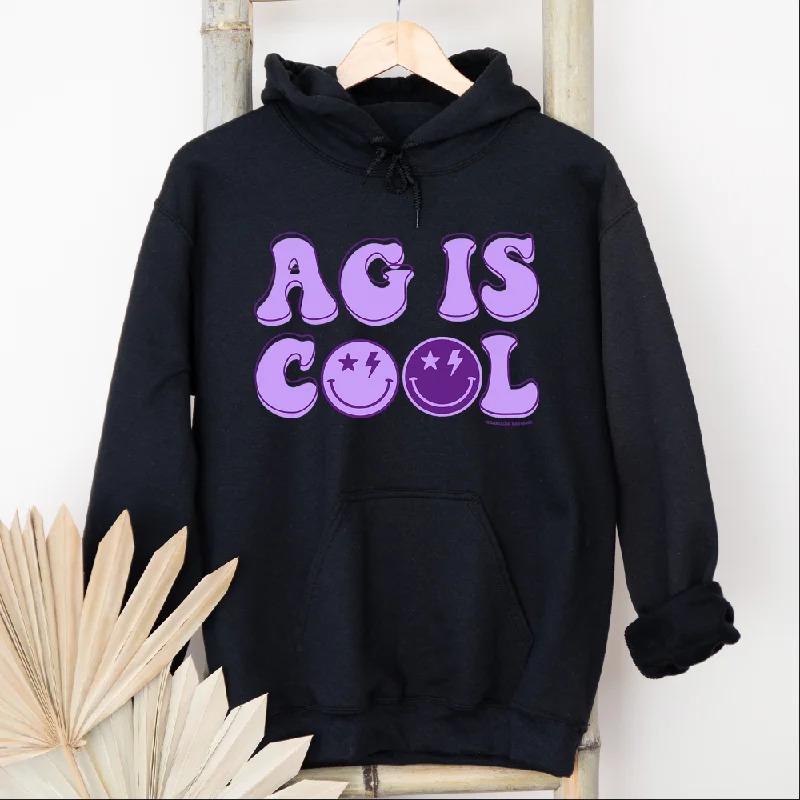 Women's Hooded Sweatshirts with Geometric LiningPurple Ag Is Cool Hoodie (S-3XL) Unisex - Multiple Colors!