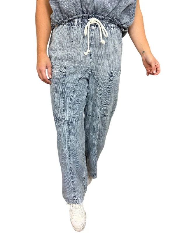 Women's Jodhpurs with Peter Pan CollarAspen Pinstripe Pants In Denim