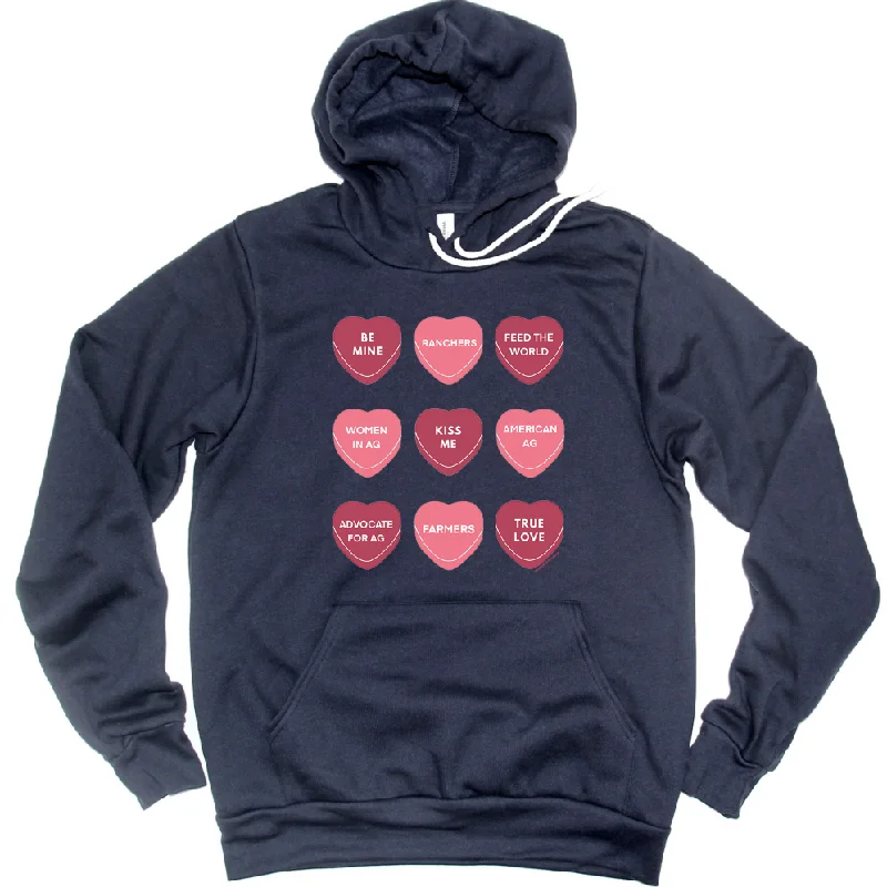 Women's Hooded Sweatshirts with Breathable FabricAgriculture Candy Hearts Hoodie (S-3XL) Unisex - Multiple Colors!