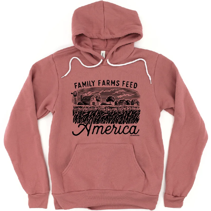 Women's Hooded Sweatshirts with Cozy FabricFamily Farms Feed America Hoodie (S-3XL) Unisex - Multiple Colors!