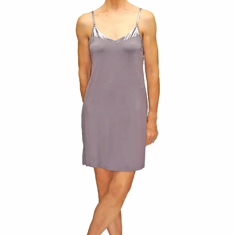 women's pajamas with a touch of luxuryMadison Slip Chemise - Iris Gray