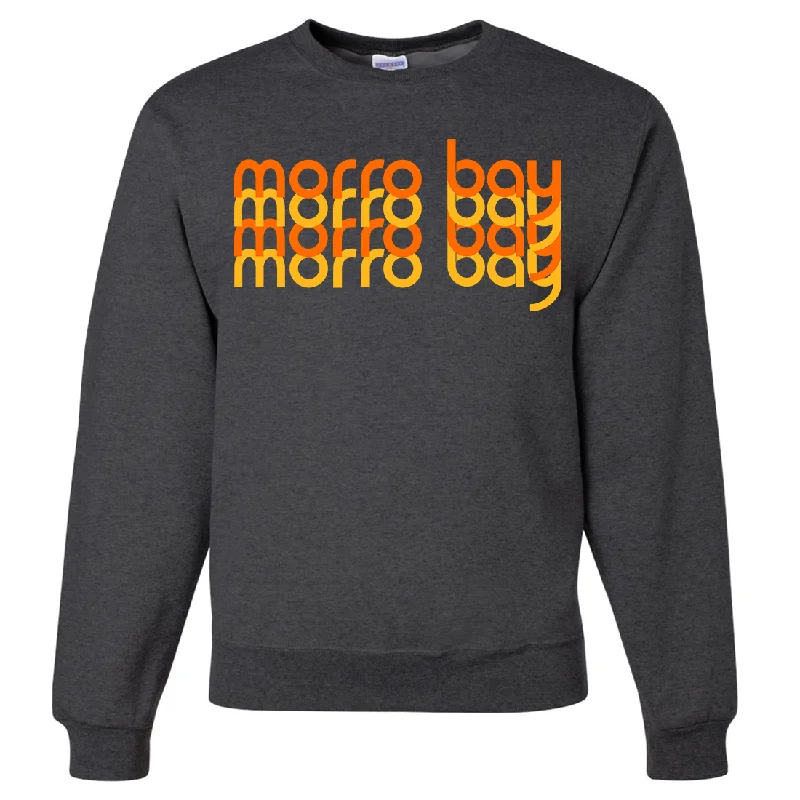 Women's Hooded Sweatshirts with Non-Stretch WaistMorro Bay Sunset Stack Crewneck Sweatshirt