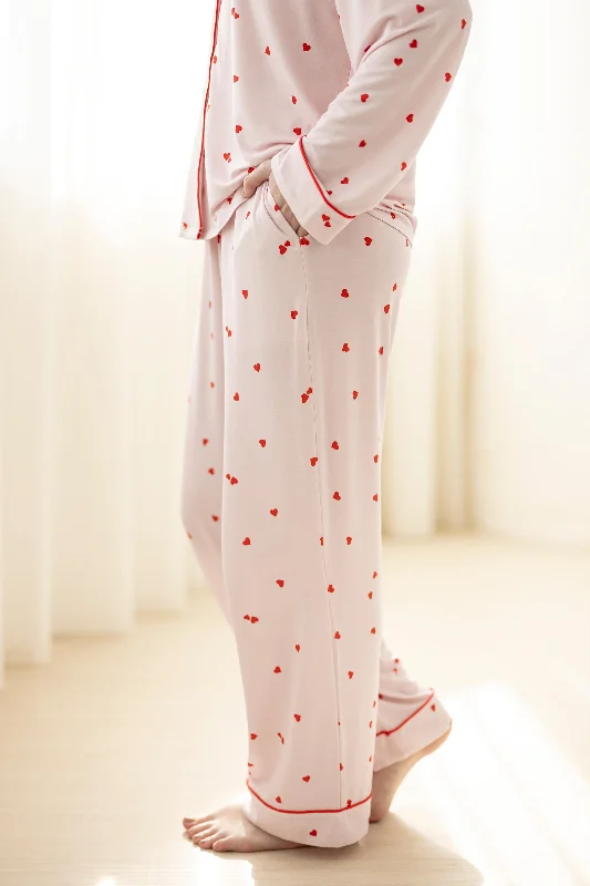 women's pajamas with a relaxed, casual vibeSignature Long Pyjamas Pants in Hearts