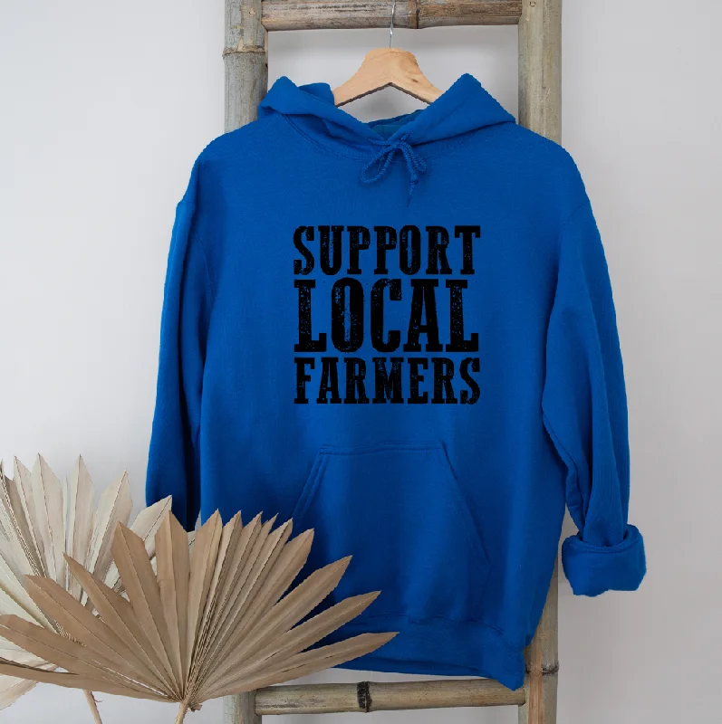 Women's Hooded Sweatshirts with Flannel LiningSupport Local Farmers Hoodie (S-3XL) Unisex - Multiple Colors!