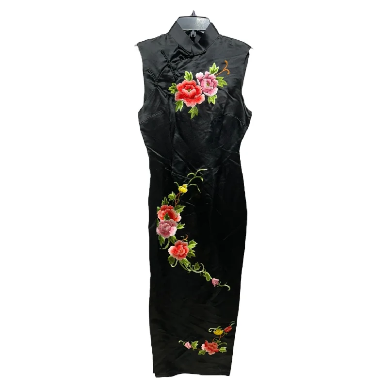 Women's Pencil DressesAuthentic Floral Embroidered Qipao Dress Party Long Unbranded In Black, Size: XS