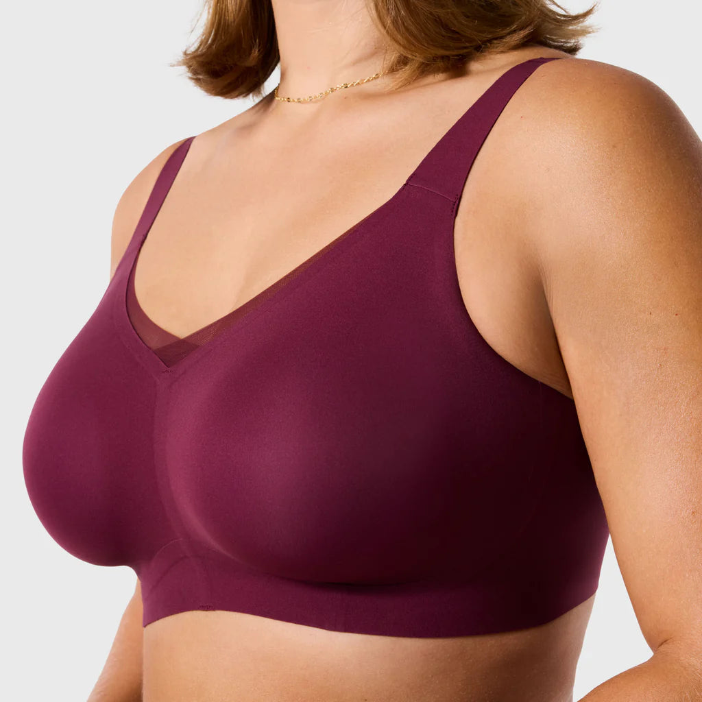 adhesive stick-on bra for special occasionsEvelyn and Bobbie Beyond Bra Berry Mesh