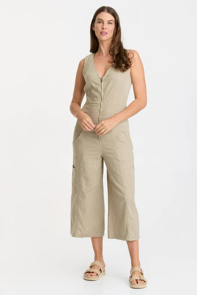 Women's Jumpsuits with Tapered LegLINEN NORRIS JUMPSUIT