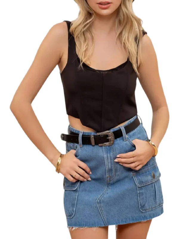 Women's Leather SkirtsCargo Denim Mini Skirt