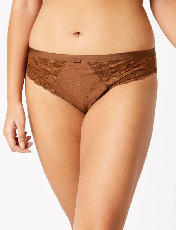 smoothing high-waisted bra for tummy controlMarks & Spencer Bermuda Wild Blooms Lace High Leg Knickers